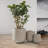 Kante Round Concrete Planters, Outdoor Indoor Pots Containers with Drainage Holes Set-1343578183