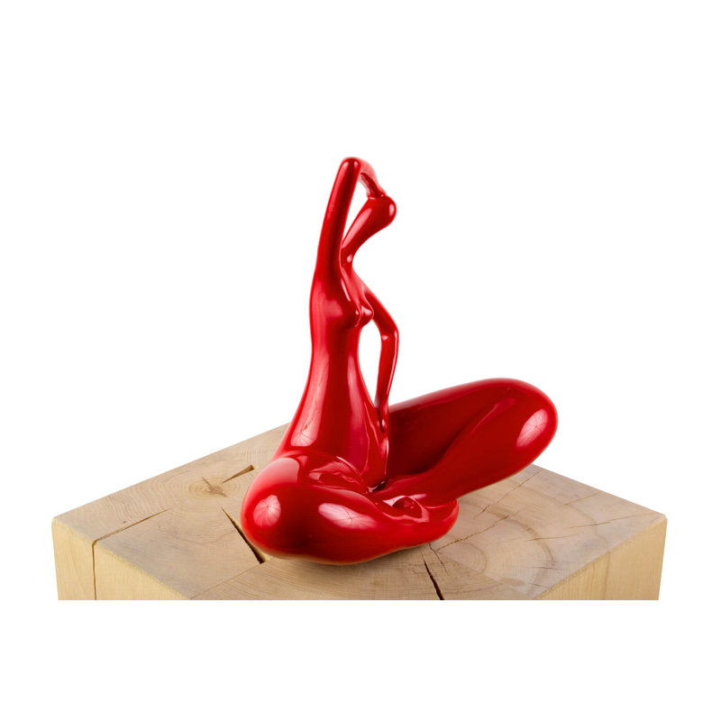 Sculpture ‘Cross-legged’ Aseret, Red