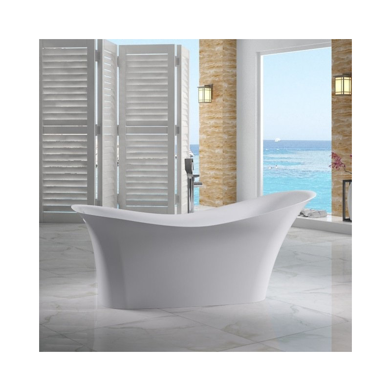 74'' x 33.88'' Soaking Solid Surface Bathtub
