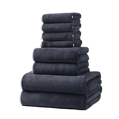 Ensemble de serviettes 8 pièces de qualité hôtelière C, 2 serviettes de bain 2 serviettes à main 4 débarbouillettes 600GSM
