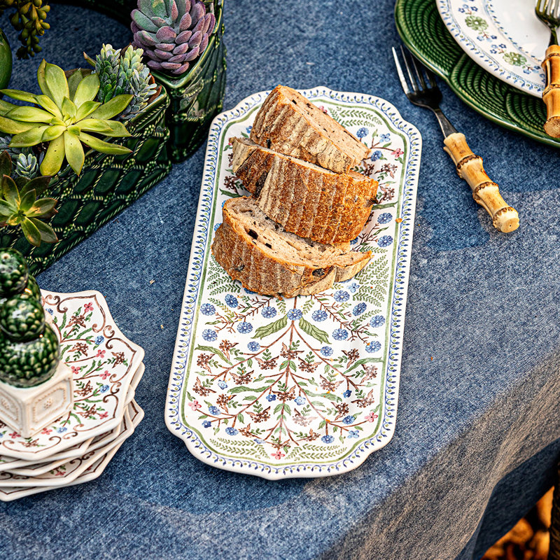 Villa Seville 15" Hostess Tray - Chambray
