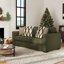 Ensemble de salon, canapé, fauteuil et repose-pieds Marvella 3 pièces avec revêtement en chenille Mosswood