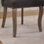 Ensemble de 2 chaises de salle à manger en bois, chaise de salle à manger rembourrée en tissu moderne, chaise de ferme pour salle à manger, noir-2139794039