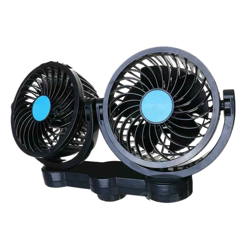 Ventilateur de voiture à double ventilateur pivotant avec ventilateur de type USB 24V