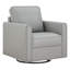 Fauteuil d'appoint pivotant en cuir véritable Weston-117357147