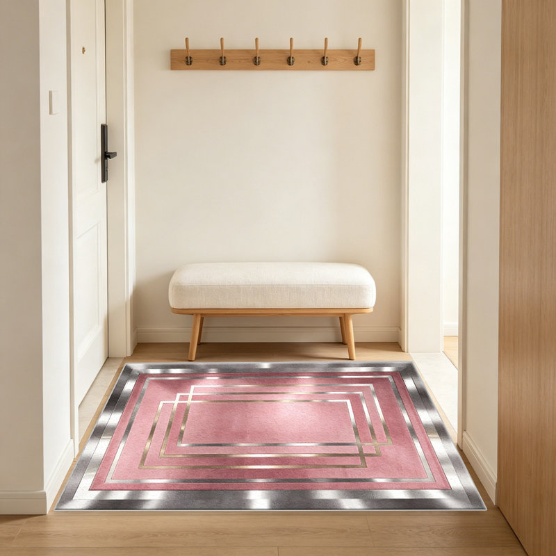 Pink Art Deco   area rugs for Living Room, Soft and Comfortable, Suitable for all seasons, easy to maintain, machine washable Indoor floor mat, Under Table Farmhouse suitable for Bedroom, Dining Room, Study,  Balcony, Home Decor Patio