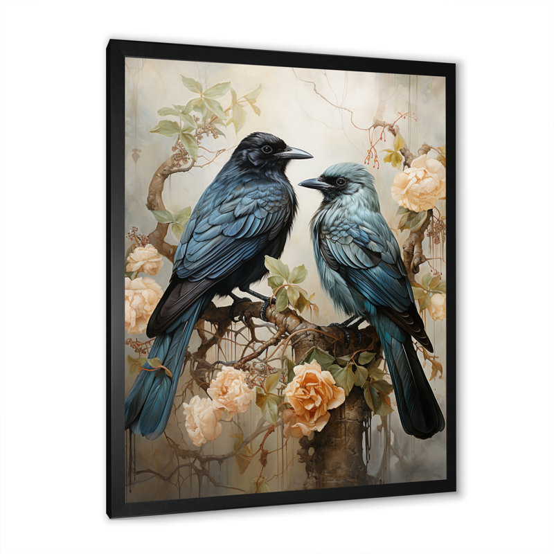 Kelvon Crow Serenity And Force II sur toile, Cadre photo noir, H 20 po x l 12 po