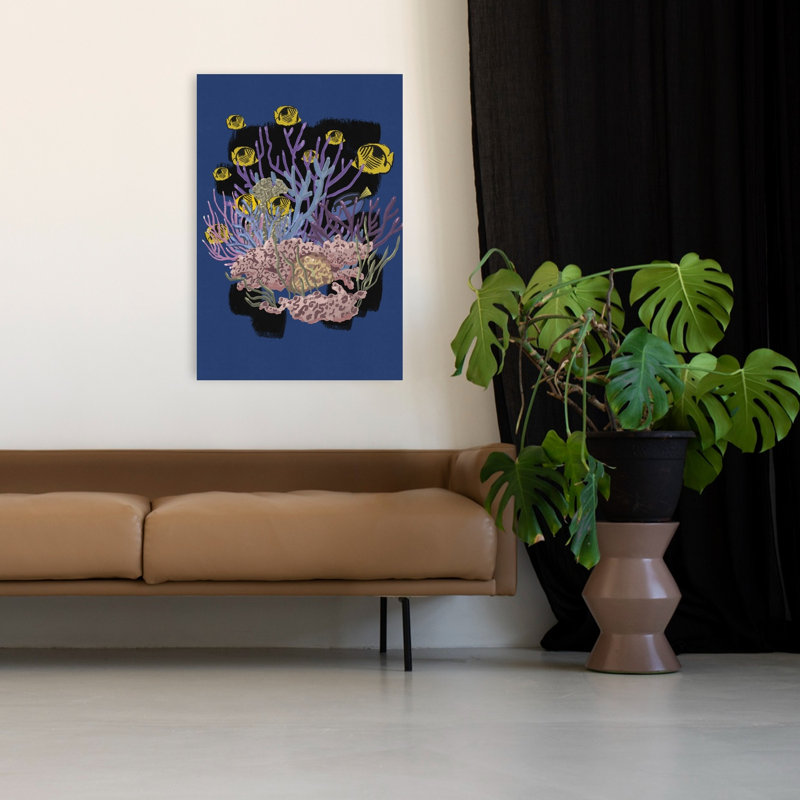 «Vibrant Reef Fish», impression d'art mural nature, H 48 po x l 32 po