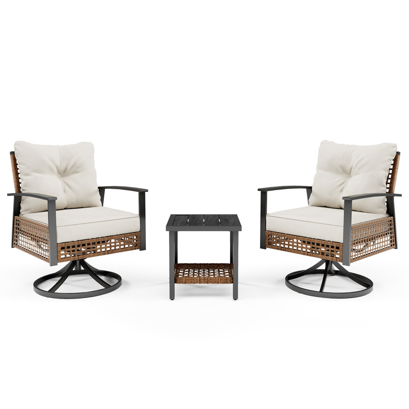 Square 2 - Person 36.6" Long Bar Height Dining Set with Cushions