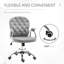 Fauteuil de bureau en velours, fauteuil de bureau capitonné avec accoudoirs rembourrés, hauteur réglable et roulettes pivotantes