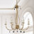 6 - Light Candle Style Empire Chandelier With Crystal Accents