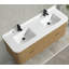 Meuble-lavabo double 60 po avec comptoir en quartz Bulloch