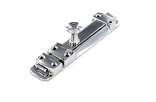 Security Slide Door Bolt in Polished Chrome Finish with Fixings Screws - 150mm