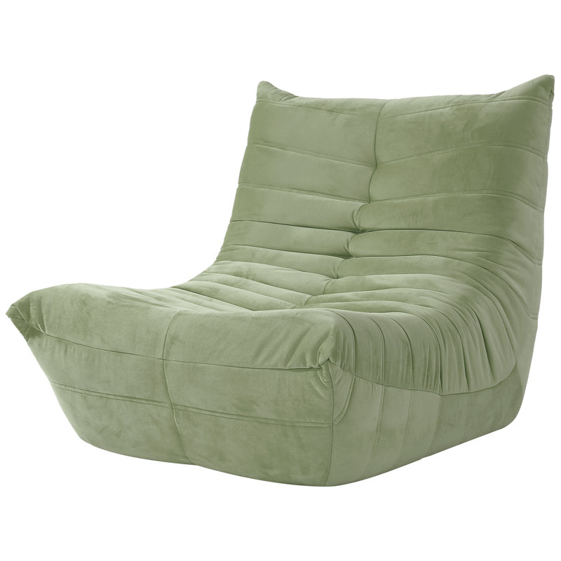 Daut Upholstered Suede Lounge Chair, Green