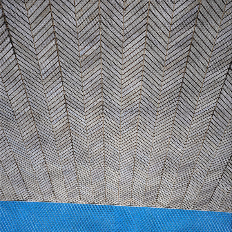 Tapis gris/bleu à motifs Jarosz, Carré 6 pi