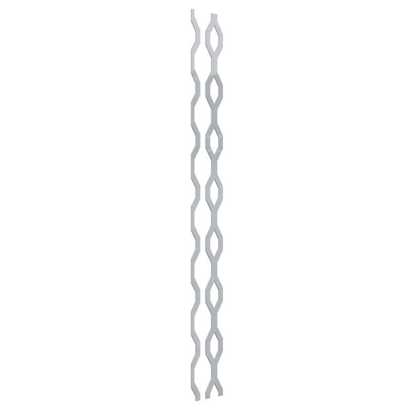 Ensemble de panneaux muraux décoratifs réglables en acrylique Wabash (paquet de 24), H 47 po x l 3 po, Gris