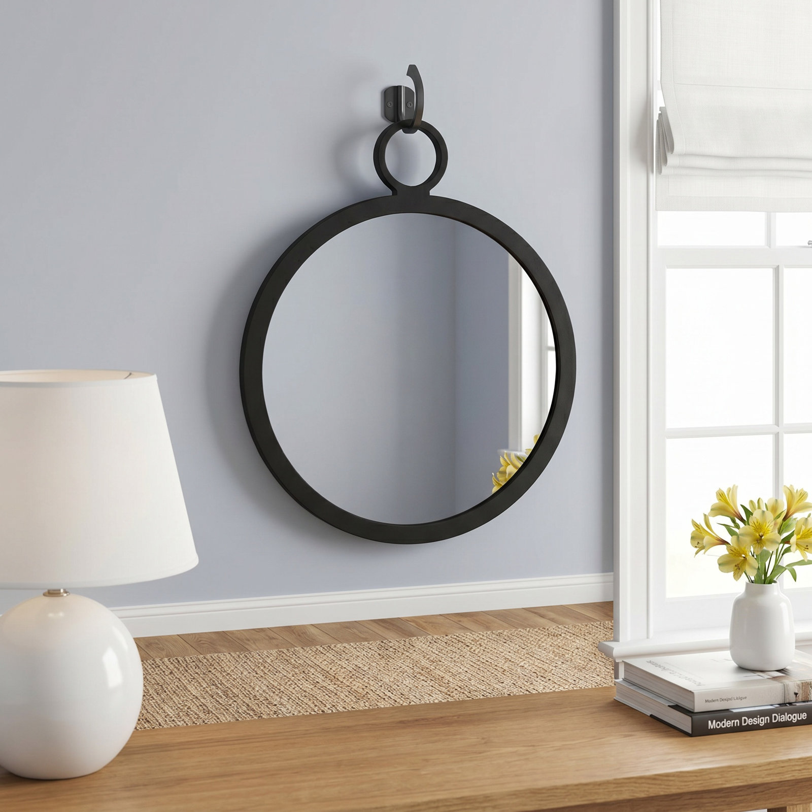 Higgins 20" Mirror, Matte Black