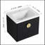 Meuble-lavabo à fermeture en douceur 60 po avec lavabo et petites tablettes de rangement en céramique