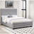 Grey Upholstered Queen Bed