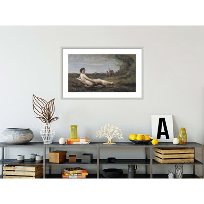 Repose by Jean-Baptiste-Camille Corot -Framed Giclee Print
