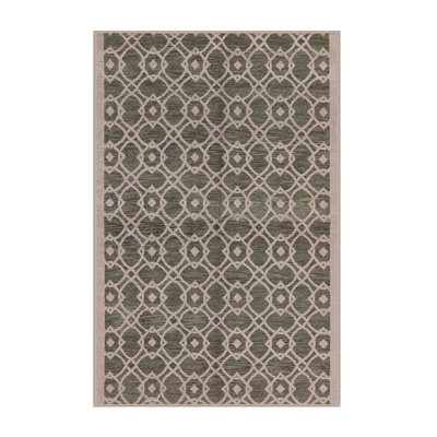 Tapis vert à motif géométrique Sembrini