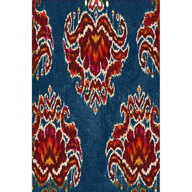 Motif Ikat 2 - impression sur toile tendue, H 12 po x l 8 po