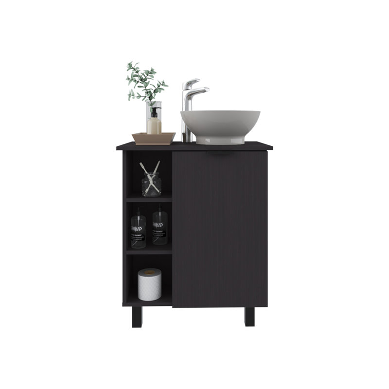 Lavabo pour salle de bain Stites, noir, Black