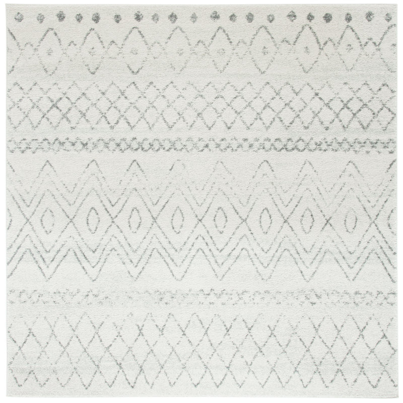 Tapis à motif géométrique Sepulveda 700 Performance, Carré 6 pi 7 po