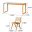 Longue table de travail longue table en bois massif-99018382