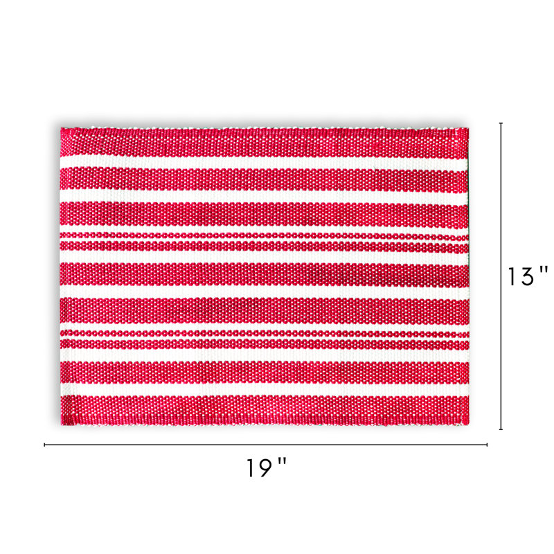 Napperon en coton 6 po Alvaro Broadway, Rouge