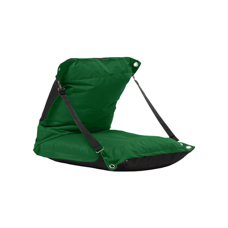 Fauteuil à billes standard pour l'extérieur, 100 % polyester vert / noir