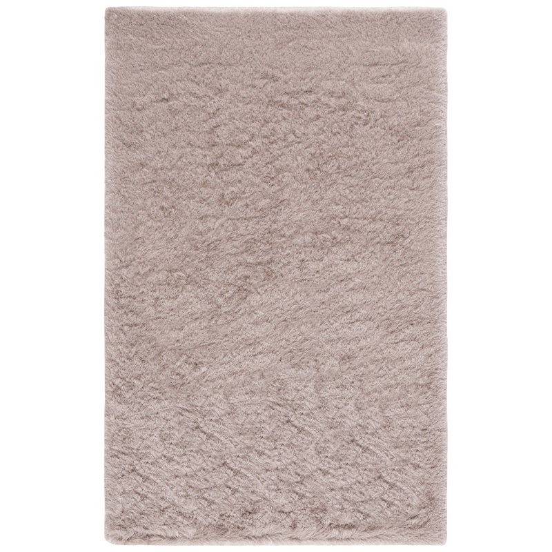 Cimah Shag Hand Tufted Performance Solid Color Rug, Rectangle 5' x 8'