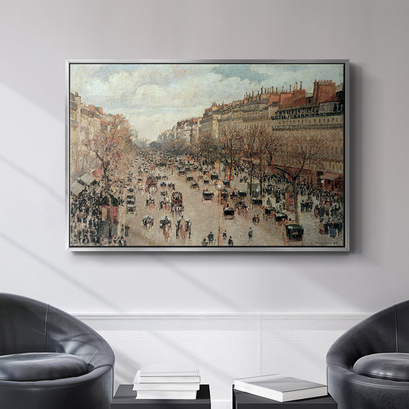 Paysage rétro-DII, H 27 po x l 41 po x P 2 po, Silver Floater Framed Canvas