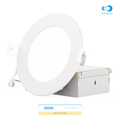 4 po DEL mince encastrée, 9 W, blanc chaud 3000 K, à intensité variable