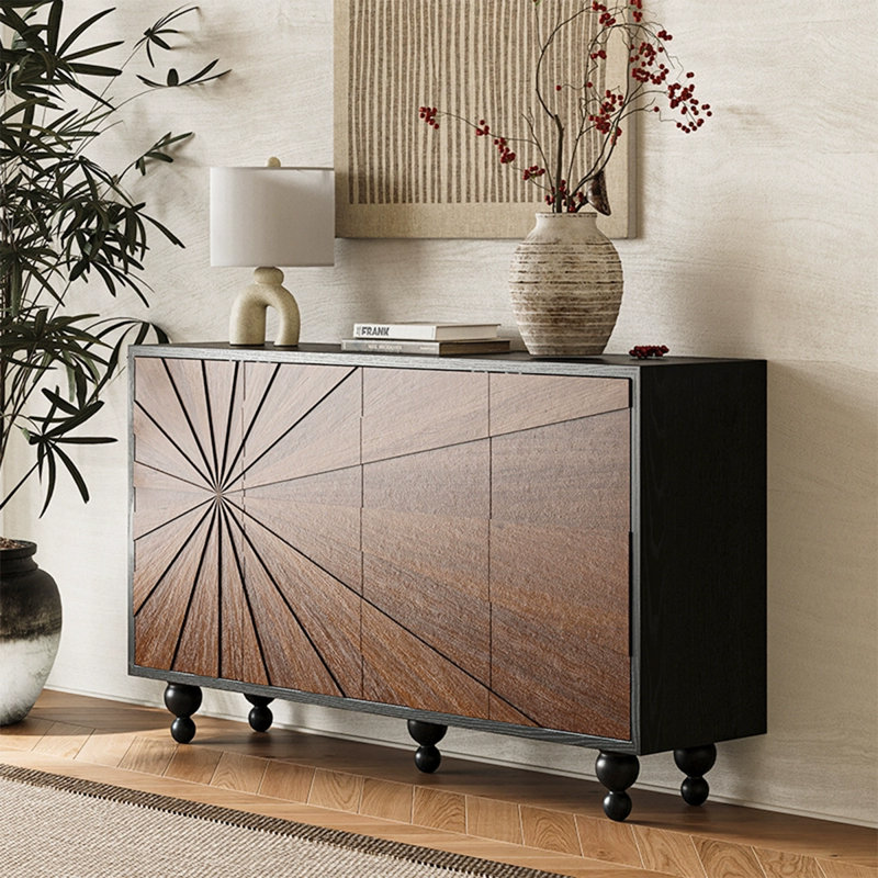 Modern Brown Solid Wood Sideboard