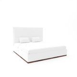 Lindley Custom Upholstered Bed with Wood Base