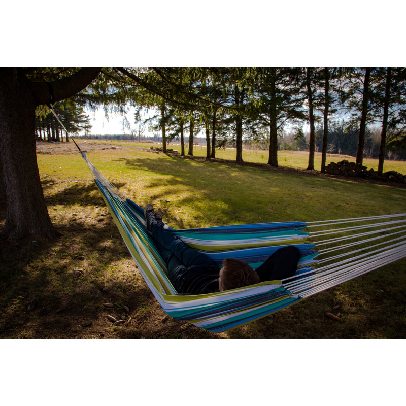Hamac pour arbre double style Lewes, H 2 po x l 63 po x P 144 po, Récif Cayo