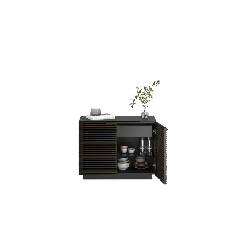 Corridor Accent Cabinet, Charcoal/Stained Ash