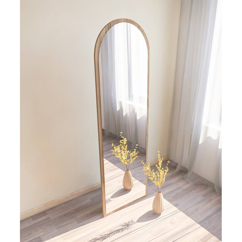 Gonde Engineered Wood Flat Mirror, Walnut