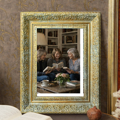 Cadre 11 po x 14 po pour cadre de cheminée 3 pièces or antique