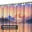 Rideau de douche avec 12 crochets Hood Sunrise Mountain-302174458