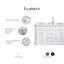 Meuble-lavabo de comptoir en marbre 60 po avec miroir Bruning Carrara Bruning-991732206