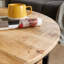 Afsar Solid Wood Round Coffee Table with Storage Shelf