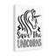 Save the Unicorns 1 Piece Wrapped Canvas Wall Art-735061652