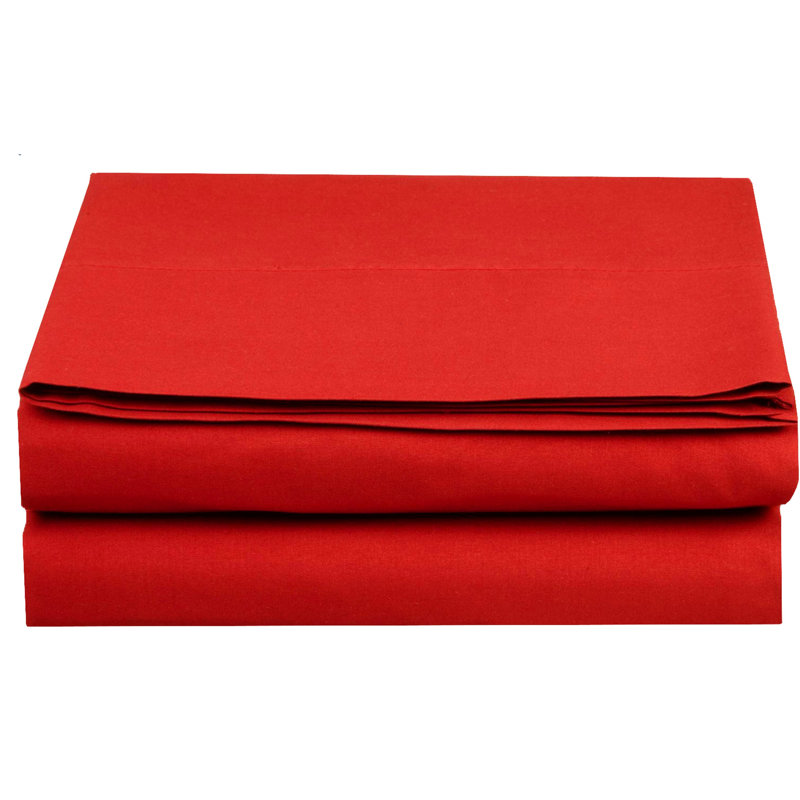 Drap-housse luxueux en microfibre avec poche profonde de 16 pouces, Rouge