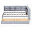 Lit de jour simple en bois gris avec tablette de rangement, 2 tiroirs et rangement-1261573240-1261573243