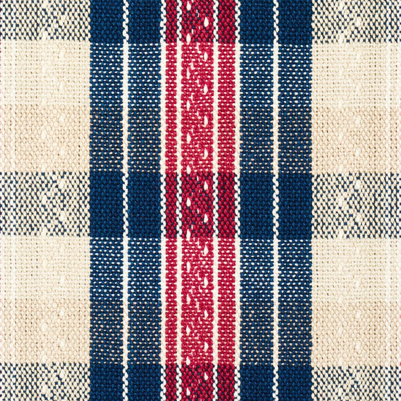 Tissu Fonda, Rouge / bleu marine
