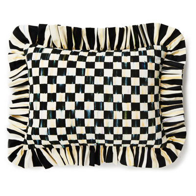 Courtly Check Ruffle Lumbar Pillow