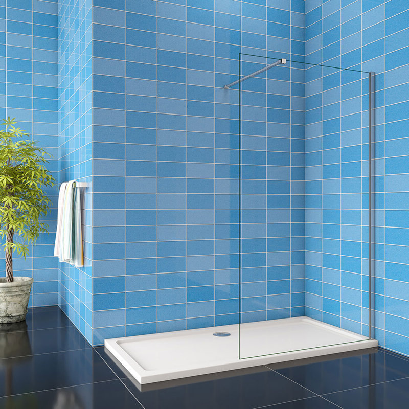 Piccadilly 1200x1900mm Chrome Walk in Shower Enclosure Screen Easy Clean Glass