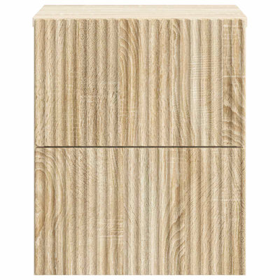 33cm W Manufactured Wood Bedside Table